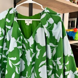 Kate Spade Green and White Dress